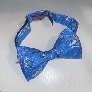 Vineyard Vines Boys Atlantic Blue Winter Silk Bow Tie (0049) (FL)